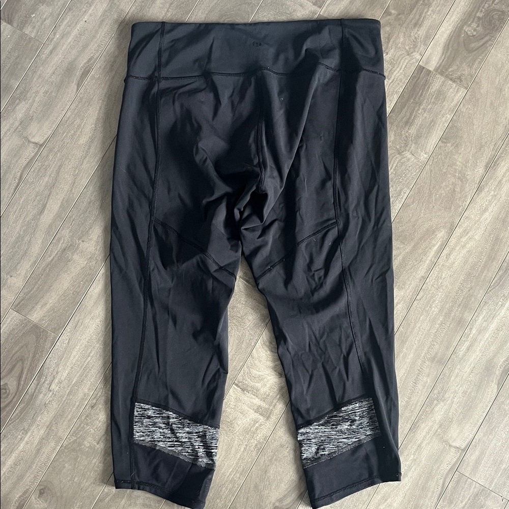 Lululemon Crop Black Mesh Leggings